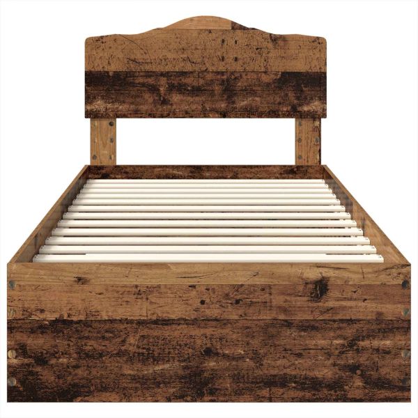 Рамка за легло Старо дърво 90 x 190 cm Инженерно дърво