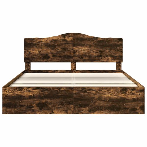 Рамка за легло Димян дъб 180 x 200 cm Солидно борово дърво