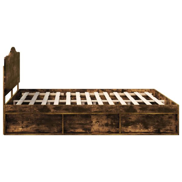 Рамка за легло Димян дъб 180 x 200 cm Солидно борово дърво