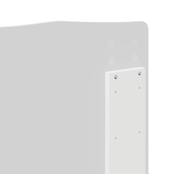 Рамка за легло с таблото Бяло 160 x 200 cm Солидно борово дърво