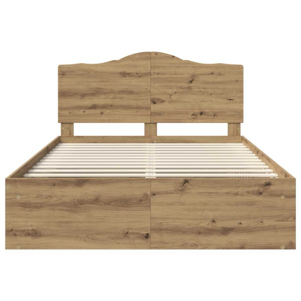 Рамка за легло Дъб Артизан 150 x 200 cm Солидно борово дърво