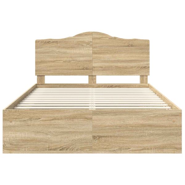 Рамка за легло Сонома 140 x 200 cm Солидно борово дърво
