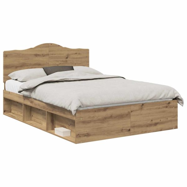 Рамка за легло Дъб Артизан 140 x 200 cm Солидно борово дърво