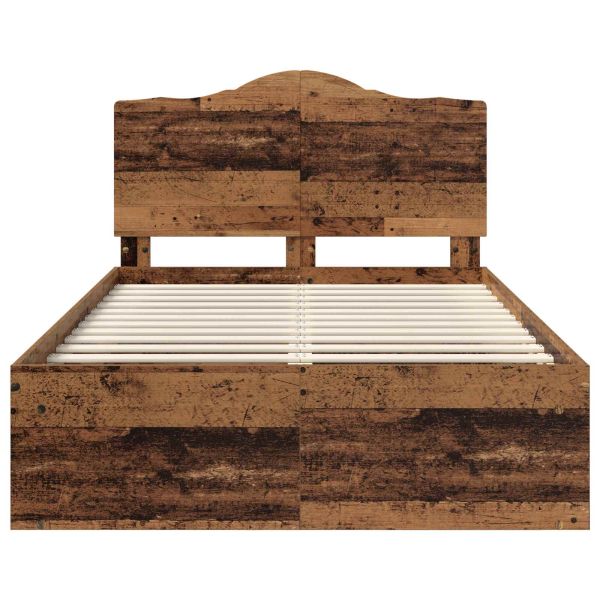 Рамка за легло Старо дърво 120 x 190 cm Солидно борово дърво