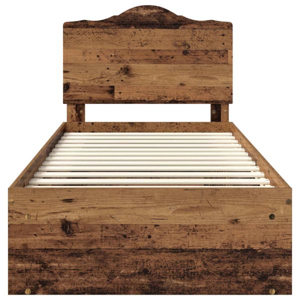 Рамка за легло Старо дърво 90 x 200 cm Солидно борово дърво