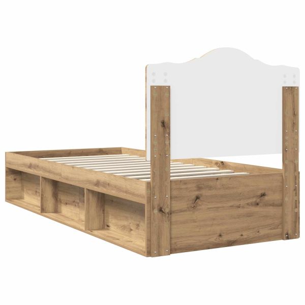 Рамка за легло Дъб Артизан 75 x 190 cm Солидно борово дърво