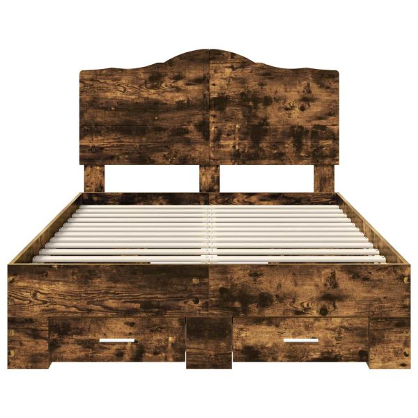 Рамка за легло с таблото Димян дъб 120 x 190 cm Инженерно дърво