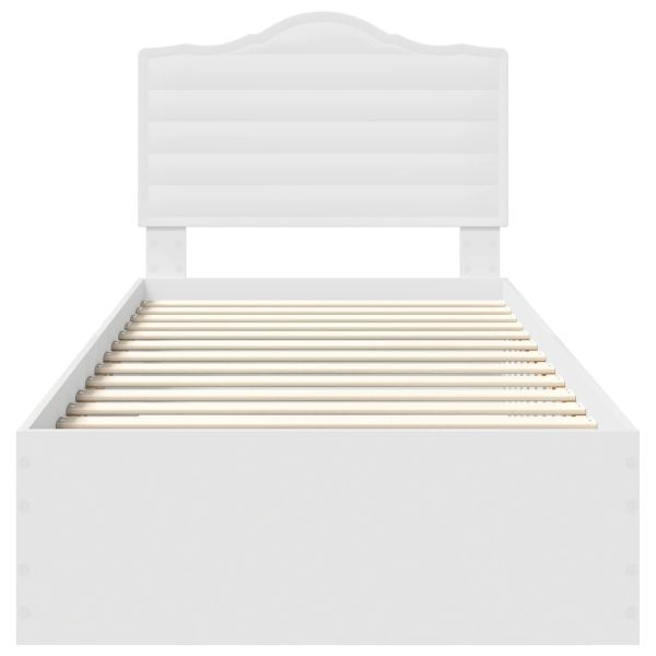 Рамка за легло с таблото Бяло 90 x 200 cm Инженерно дърво