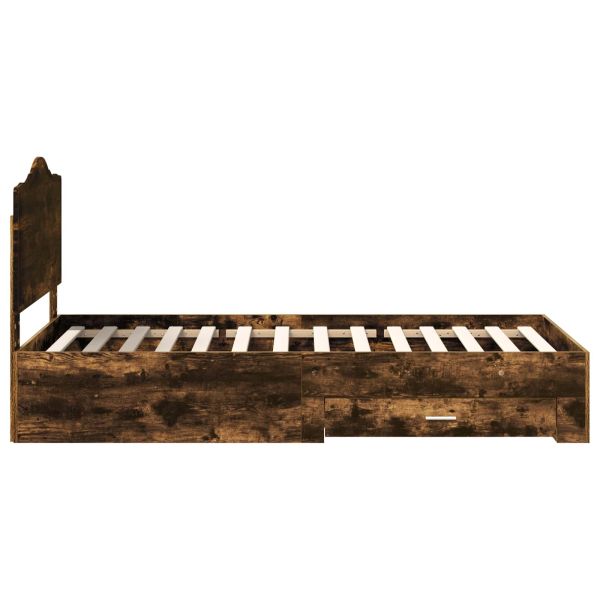 Рамка за легло с таблото Димян дъб 90 x 200 cm Инженерно дърво