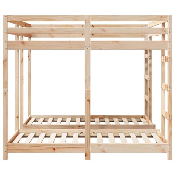 Рамка за тройно двуетажно легло Кафяво 160 x 200 cm