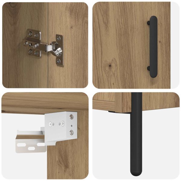 Висок шкаф Дъб 69,5 x 32,5 x 180 см Инженерно дърво