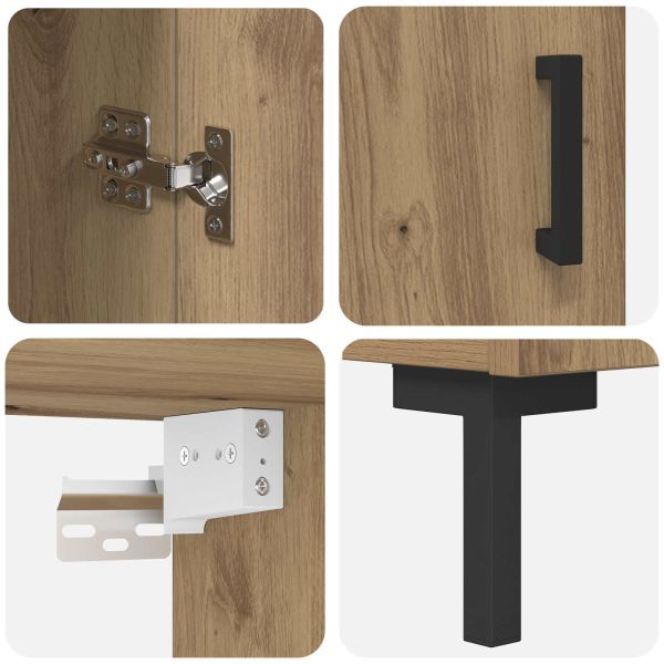 Висок шкаф Дъб 69,5 x 34 x 180 см Инженерно дърво