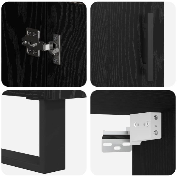 Висок шкаф Черния дъб 69,5 x 34 x 180 см Инженерно дърво