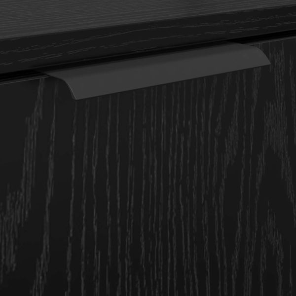 Комплект мебели за баня с рафт 4 pcs Черния дъб Инженерно дърво