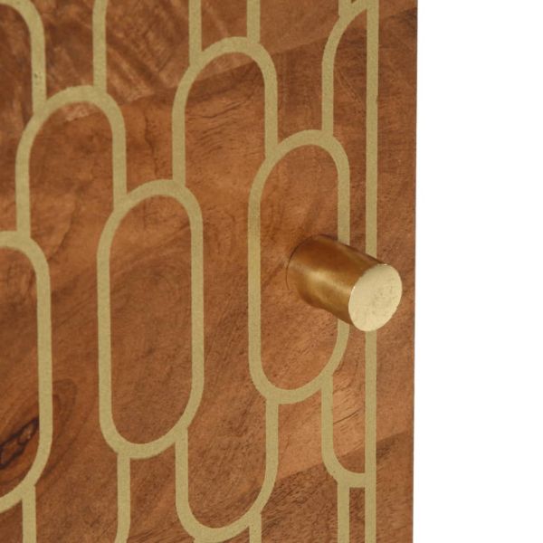 Нощно шкафче, 40x33x46 см, масивно мангово дърво