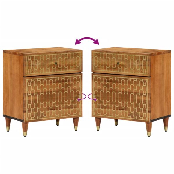 Нощно шкафче 50x33x60 см мангово дърво масив