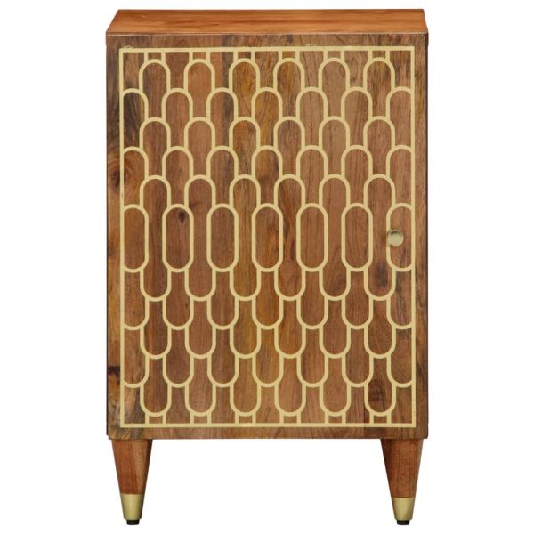 Шкаф за баня 38x33x58 см масивно мангово дърво