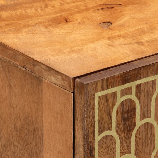 Шкаф за баня 38x33x58 см масивно мангово дърво