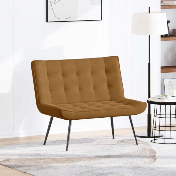 Пейка, кафява, 110x74x84 см, кадифе