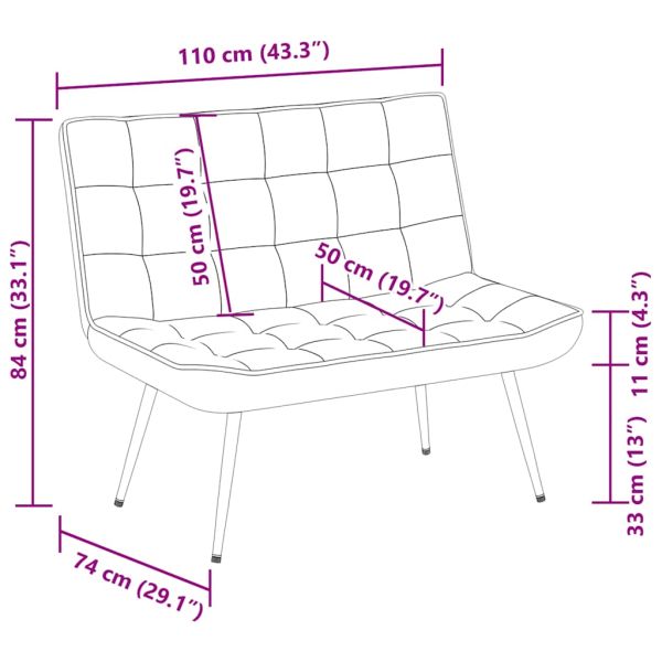 Пейка, кафява, 110x74x84 см, кадифе