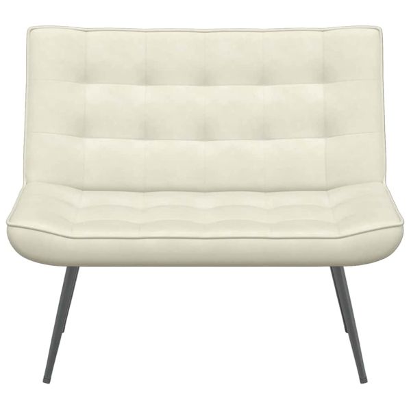 Пейка, кремава, 110x74x84 см, кадифе