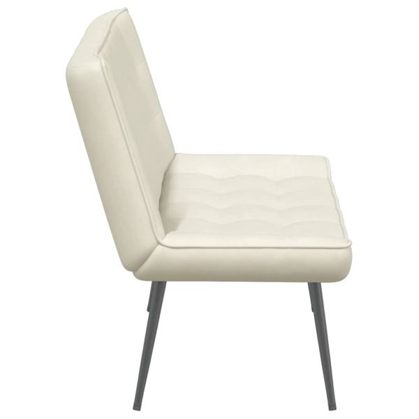 Пейка, кремава, 110x74x84 см, кадифе