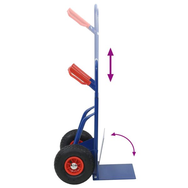 Ръчна количка Син и Червен 49,5 x 53 x 114 см Стомана