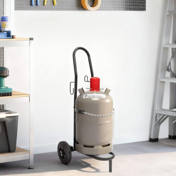 Ръчна количка Черен и Червен 49 x 49 x 101 см Стомана