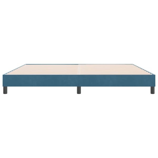 Рамка за легло без матрак Тъмно синьо 180x220 cm Кадифе