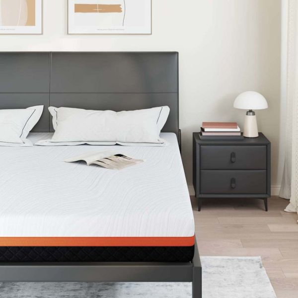 Матрак Бяло и сиво 200 x 200 cm Гелова мемори пяна