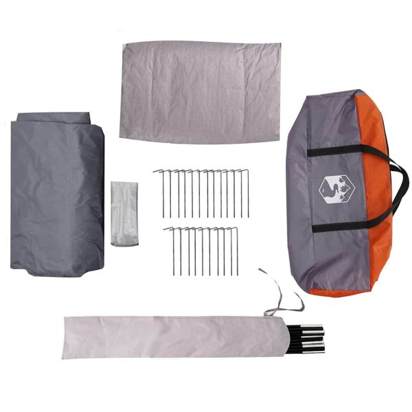 Кабинна палатка с покрив Сив и оранжев 320 x 320 x 203 см