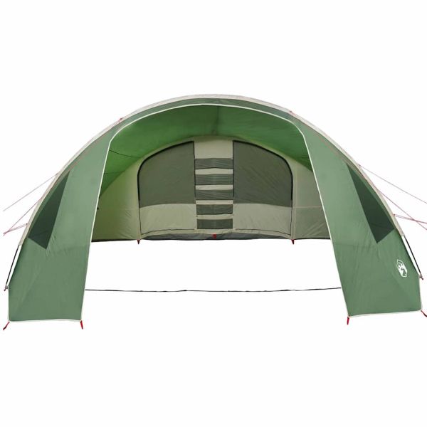 Тунелна палатка с покрив Зелен и бял 700 x 590 x 215 см