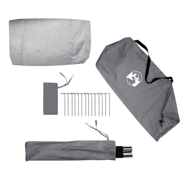 Тунелна палатка с покрив Сив и оранжев 328 x 228 x 115 см