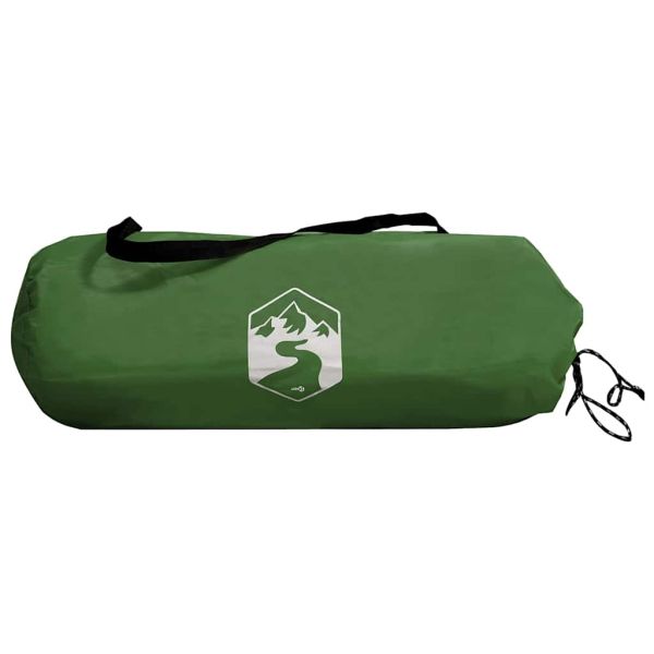 Тунелна палатка с покрив Зелен и бял 318 x 275 x 140 см