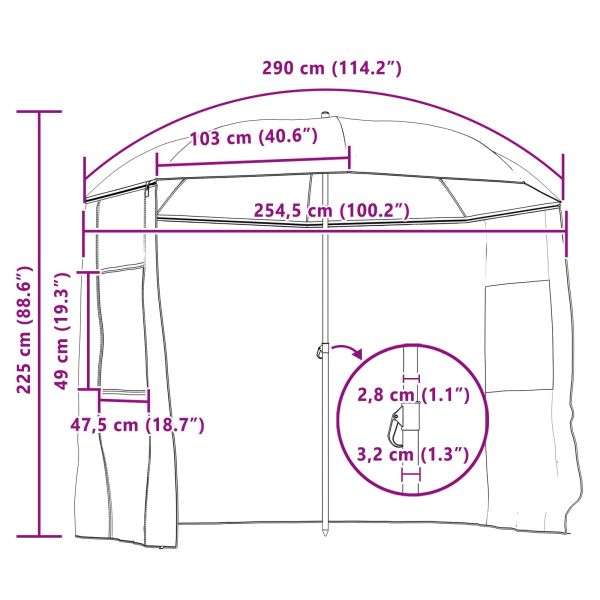 Рибарски чадър Камуфлаж 300 x 240 cm Оксфорд полиестер
