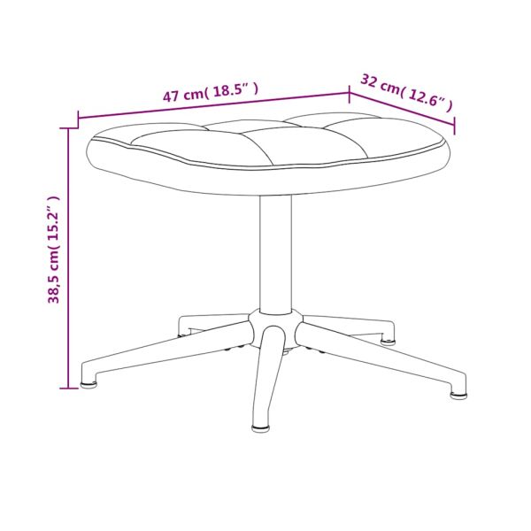 Релаксиращ стол с табуретка, розов, кадифе