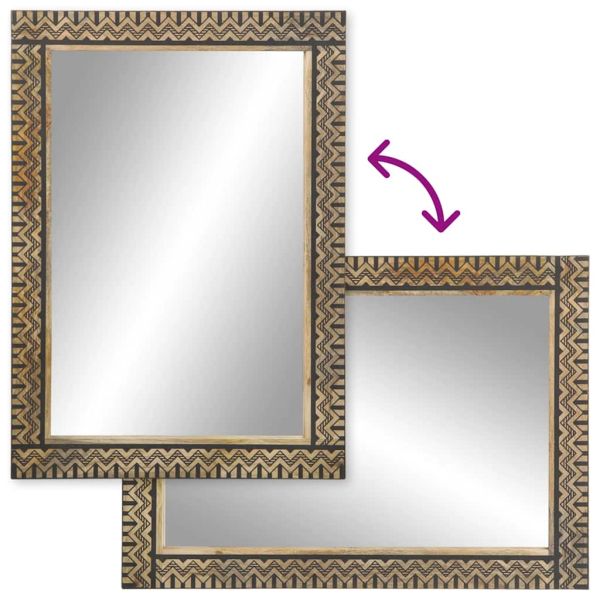 Комплект мебели за баня, 5 части, масивна мангова дървесина