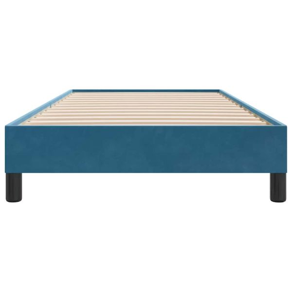 Box Spring Легло без матрак Тъмно синьо 90x210 cm Кадифе
