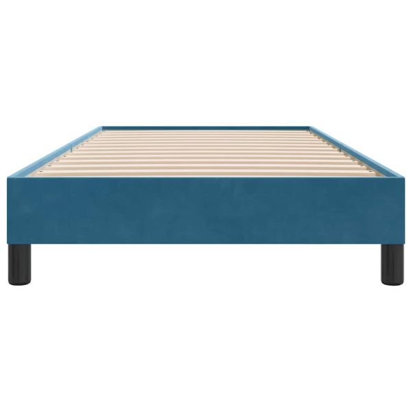 Box Spring легло без матрак Тъмно синьо 100x210 cm кадифе