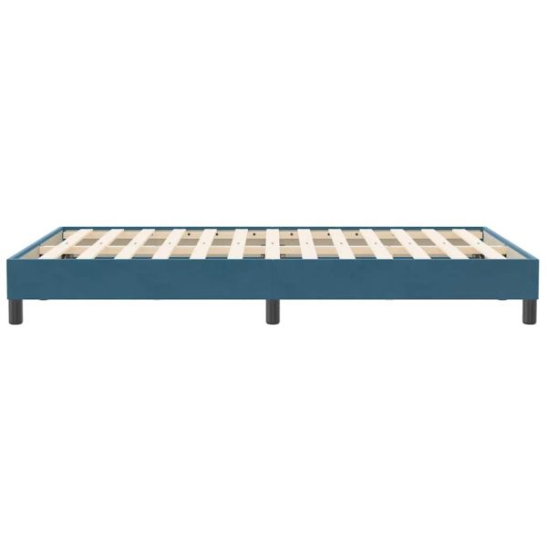 Box Spring легло без матрак Тъмно синьо 120x210 cm кадифе