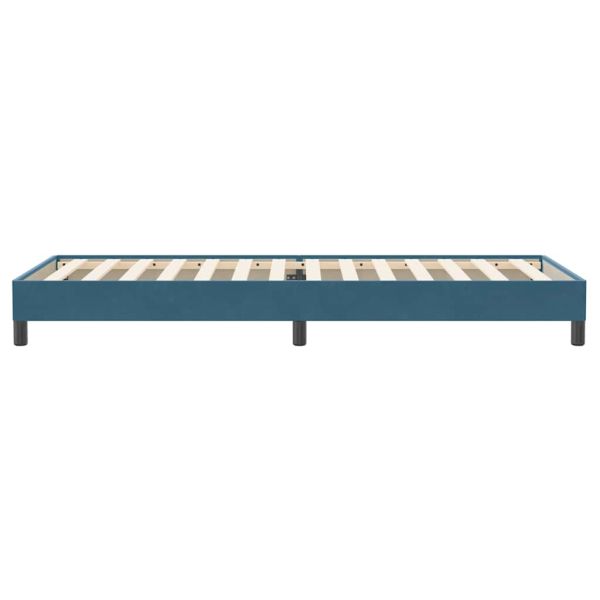 Box Spring легло без матрак Тъмно синьо 80x220 cm кадифе