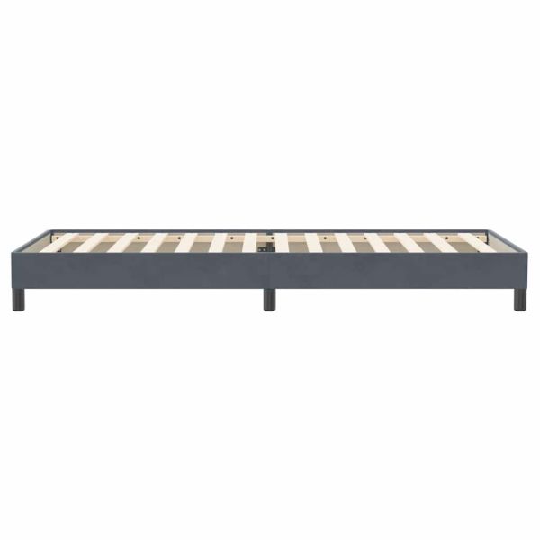 Box Spring Легло без матрак Тъмно сиво 90x220 cm Кадифе