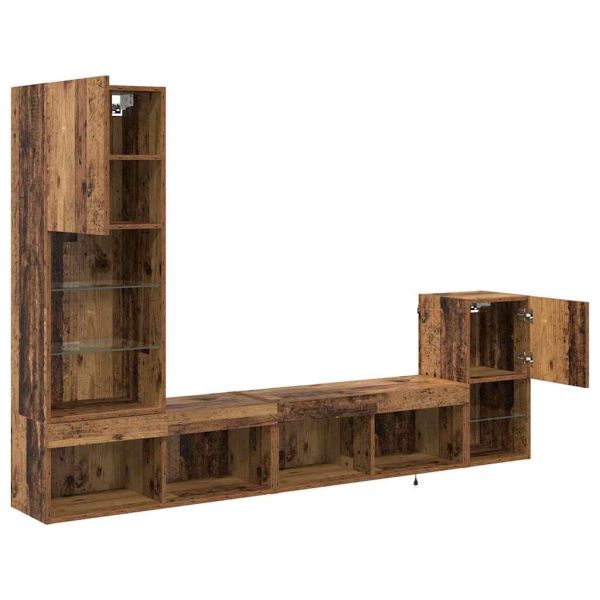 Стойки за телевизор Старо дърво Инженерно дърво