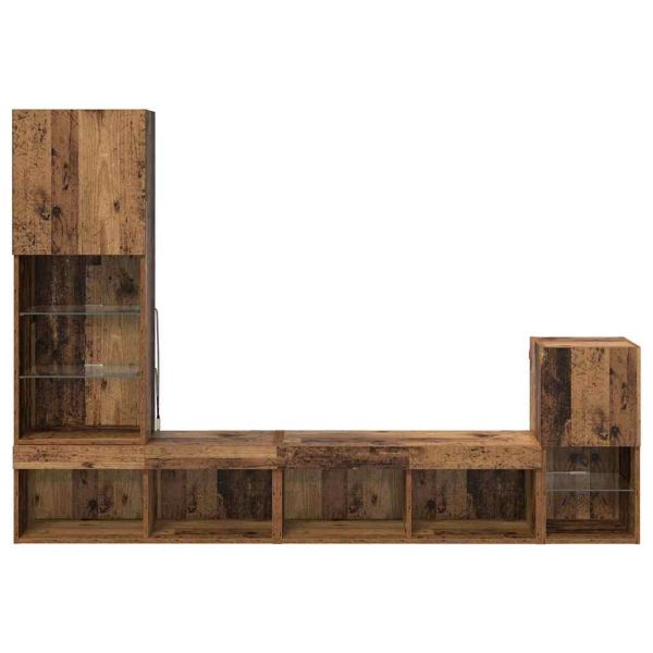 Стойки за телевизор Старо дърво Инженерно дърво