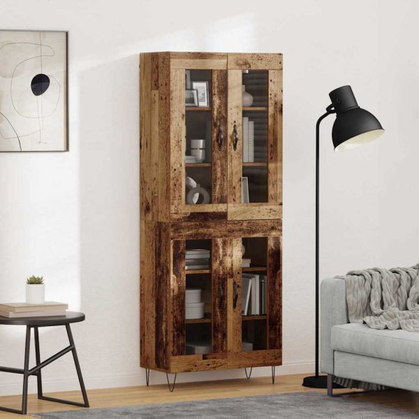 Висок шкаф Старо дърво 69,5 x 34 x 180 см Инженерно дърво