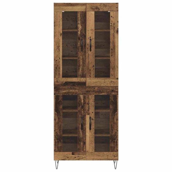 Висок шкаф Старо дърво 69,5 x 34 x 180 см Инженерно дърво