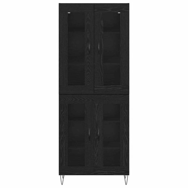 Висок шкаф Черния дъб 69,5 x 34 x 180 см Инженерно дърво