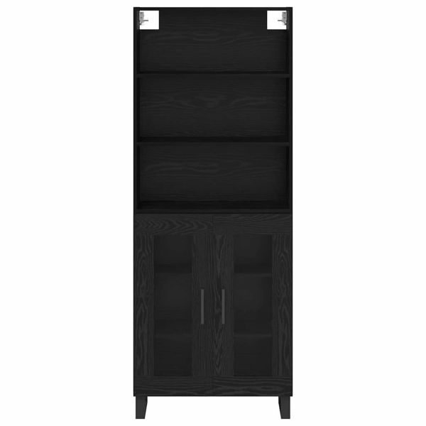 Висок шкаф Черния дъб 69,5 x 34 x 180 см Инженерно дърво