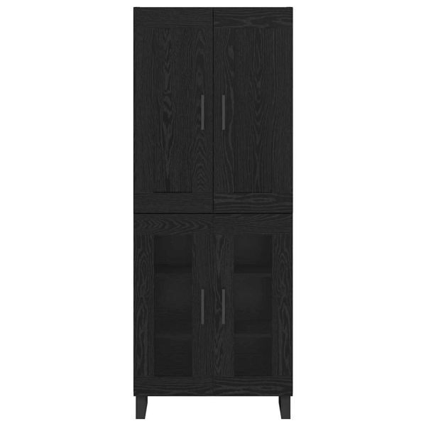 Висок шкаф Черния дъб 69,5 x 34 x 180 см Инженерно дърво