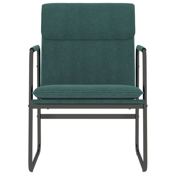 Стол шезлонг, тъмнозелено, 55x64x80 см, текстил